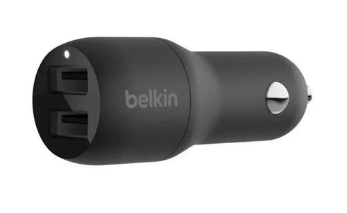 Belkin BOOST CHARGE Dual Charger Car adapter 24 Watt CCB001BTBK