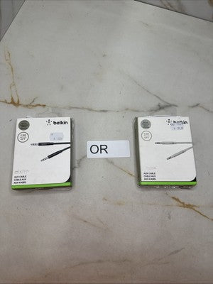 Belkin 3.5mm to 3.5MM MALE TO MALE AUX CABLE 1.2m CAR AUDIO PC HEADPHONE JACK