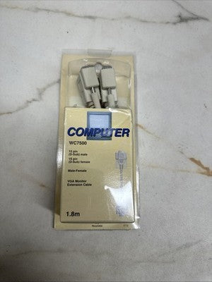 HIGH QUALITY VGA / SVGA EXTENSION CABLE 1.8m - SUIT VINTAGE PC'S