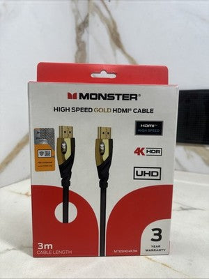Monster 4K High Speed Gold HDMI Cable - 3m
