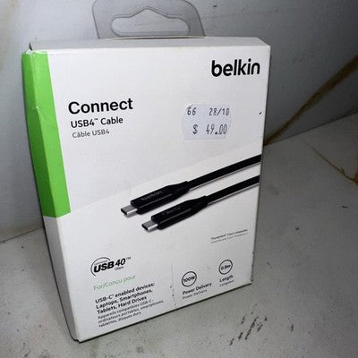 Belkin Connect USB4 100W Fast Charge/Data Sync Reversible Type-C 80cm Cable BLK
