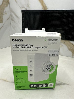 Genuine Belkin BoostCharge Pro 140W 4-Port GaN Wall Charger