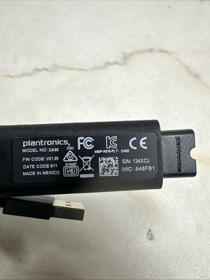 Plantronics Poly DA80 USB Audio With HW510 dual Headphones
