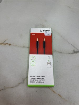 Belkin 3.5mm to 3.5MM MALE TO MALE AUX CABLE 2M CAR  AUDIO PC HEADPHONE JACK