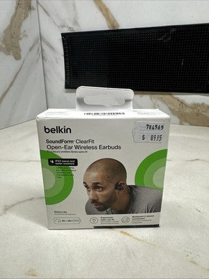 Belkin SoundForm ClearFit Open Ear True Wireless BT Headphones Sand (AUC013btBK)